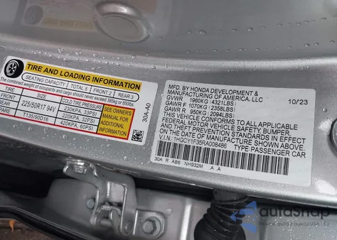 2024 Honda Accord Ex from USA, damaged, VIN 1HGCY1F35RA008486